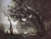 Jean-Baptiste Corot Mott memories Fontainebleau oil on canvas